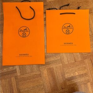 Hermes Orange Shopping Bags Signature Style